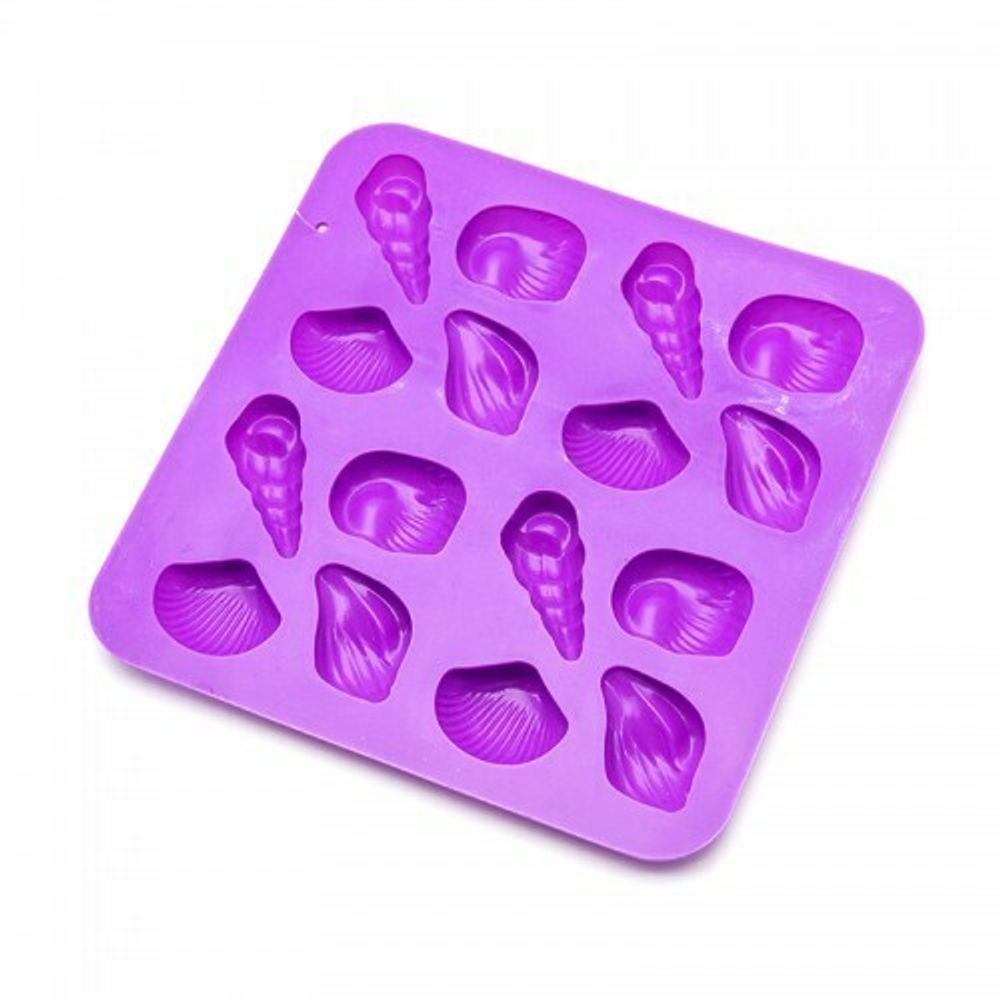 Форма для шоколада,17,3х17,3х1,5 см "Ракушки"