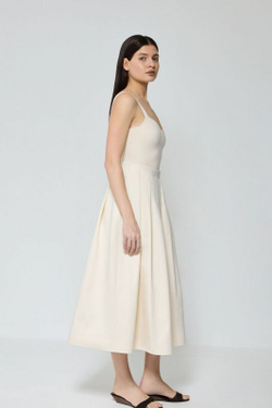 Юбка в складку из костюмной ткани