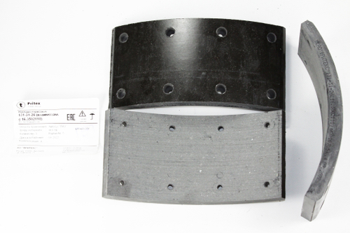 Накладка тормозная а/м ПАЗ мост "КАНАШ": (свер./не раст./цвет чёрный/ширина 100мм/ ремонтная) ФРИТЕКС