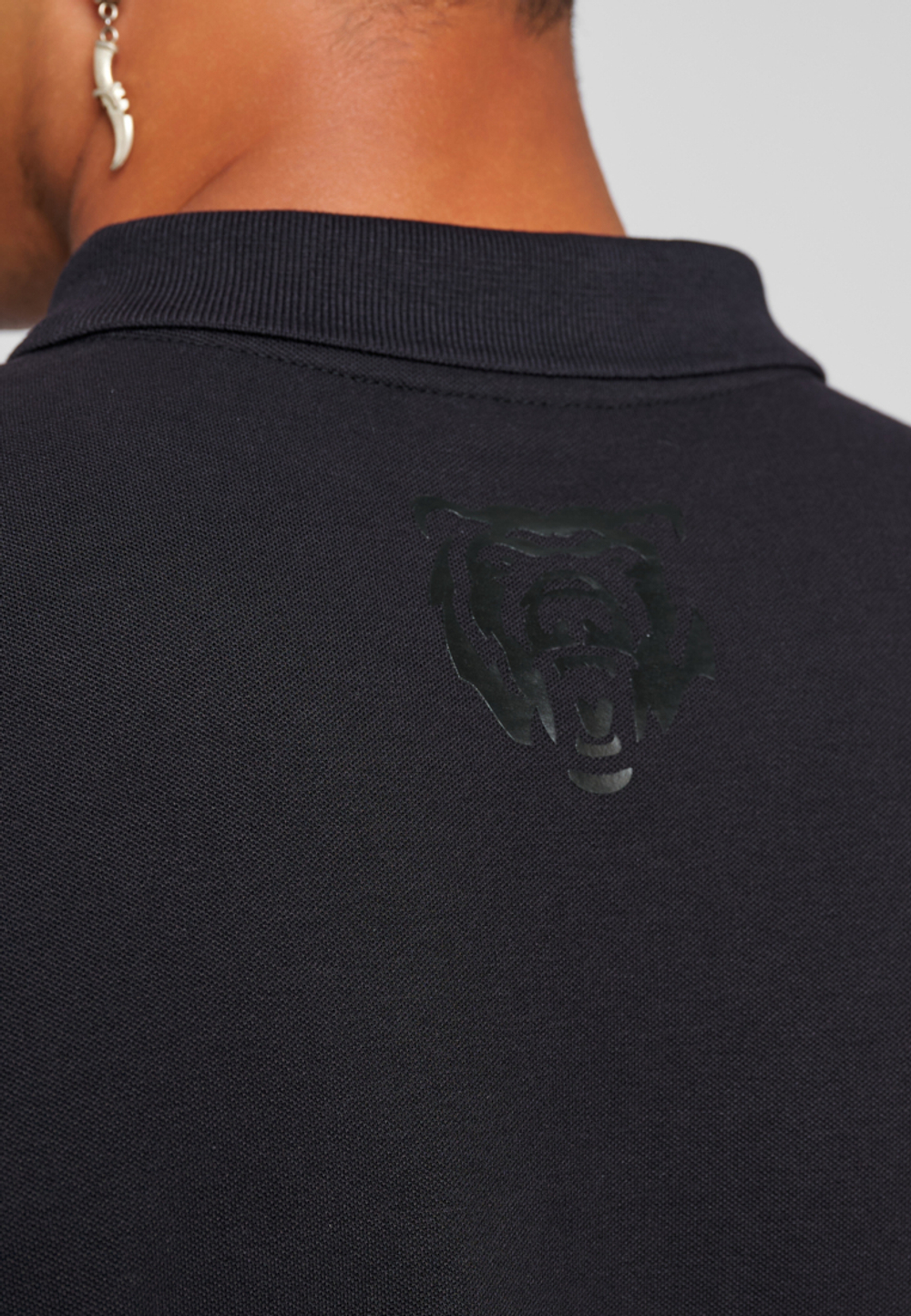 Футболка-поло "Медведь" Черная