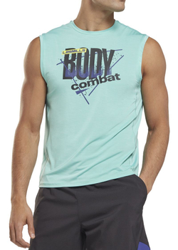 Мужская теннисная футболка Reebok Les Mills Activchill BC Tank - semi classic teal