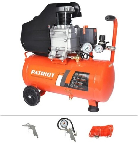Компрессор поршневой PATRIOT EURO 24-240 K2 масляный + набор пневмоинструмента KIT 5C 525302118