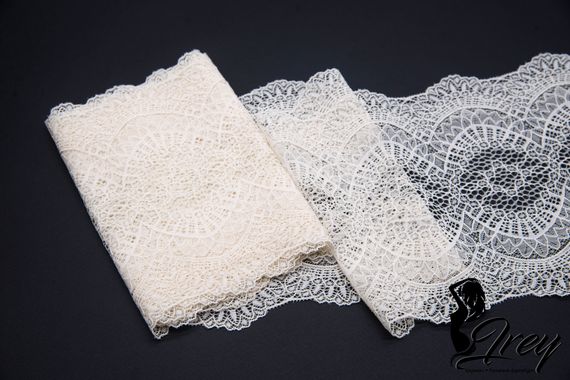 264 Кружево эластичное 18 см, Италия, шампань