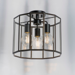 798237 Люстра GENNI 3х40W E27 ЧЕРНЫЙ МАТОВЫЙ/ПРОЗРАЧНЫЙ