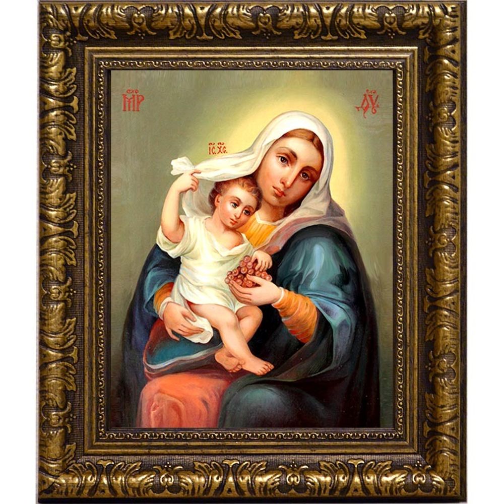 Покрывающая (Домодедовская) Икона Божьей Матери на холсте.