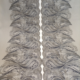 Вышивка на сетке, (комплект: правая и левая стороны)