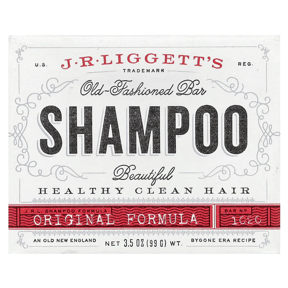 J.R. Liggett's, Шампунь-батончик Old Fashioned, оригинальная формула, 3,5 унции (99 г)