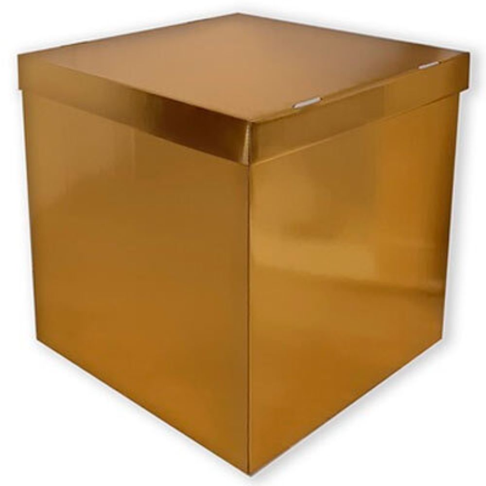 Коробка для надутых шар 60см мет золото