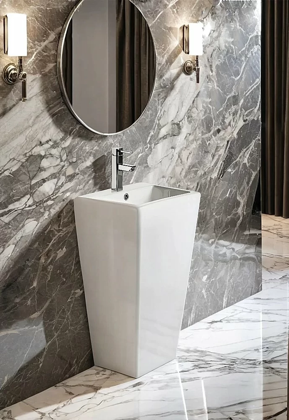 Напольная раковина CeruttiSpa Vito 44 CT7663 белая