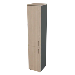 Шкаф для документов узкий 2 дверцы Prego office 403х420х2000 ПОШВУ-2