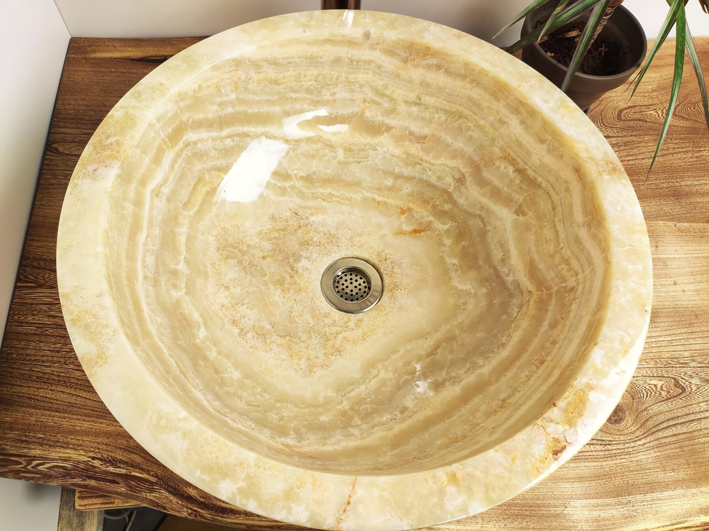 Раковина из оникса Bowl Yellow Small BO-60266 40*40*15