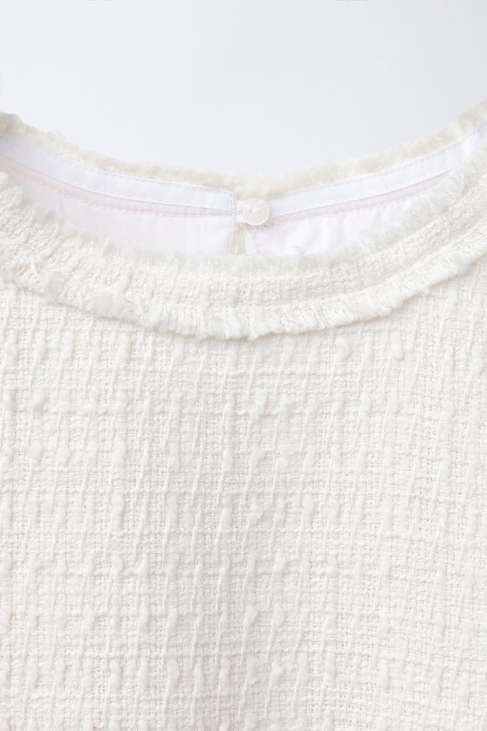 ZARA ОДНОТОННАЯ РУБАШКА С КОНТРАСТНЫМ ЖИЛЕТОМ И БАНТАМИ, ЭКРЮ