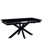 Стол керамический LA ALTA VENECJA Shashi black 160-240*90, каркас черный