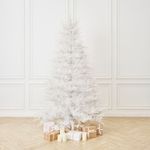 Искусственная белая елка с гирляндой встроенной «Normandia» Нормандия (коралловые ветки) от 2,1 м до 2,4 м