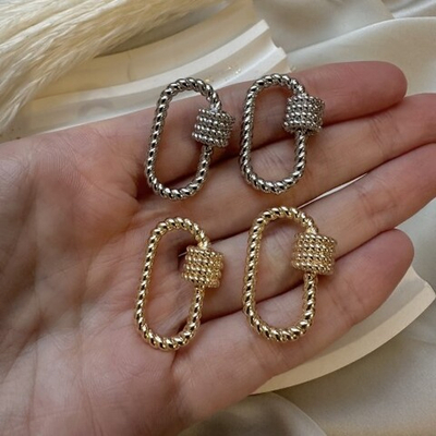 19249-р Карабин винтовой "Канат" 18*28мм, родий