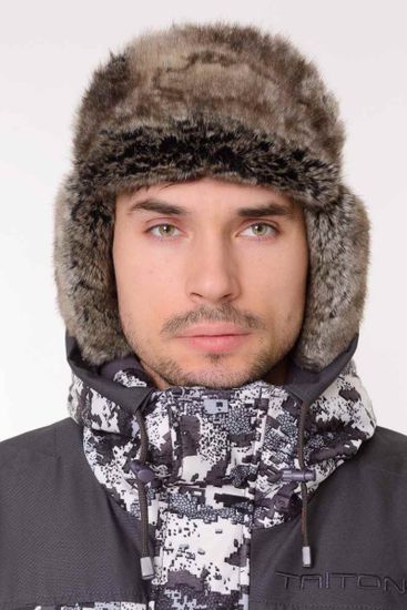 Шапка-ушанка "Winter storm" (белый)
