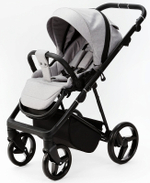 Детская коляска Adamex Blanc 2 в 1 BL-PS46 TIP (СВЕТЛО-СЕРЫЙ+СВЕТЛО-СЕРАЯ КОЖА)