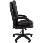 Кресло руководителя Chairman 668 LT, PL, экокожа черная, механизм качания
