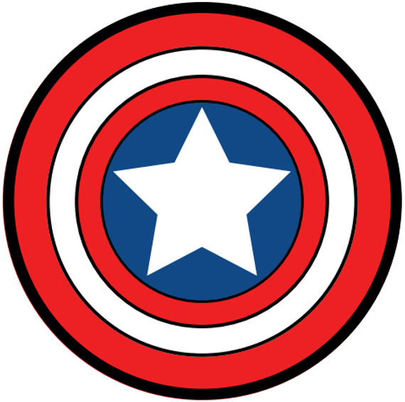 Наклейка для детского электромобиля Капитан Америка