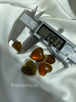 Пуговицы оранжевые сердечки