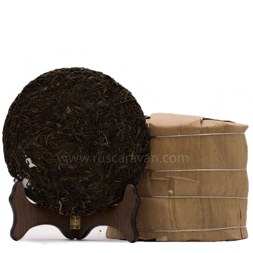 0479/2016 Чай прессованный зеленый Пуэр Шэн "Цзинлун, Гао Шань", ци цзы бин 350гр