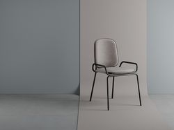 Стул Ror, Double Frame, велюр, черный/серый