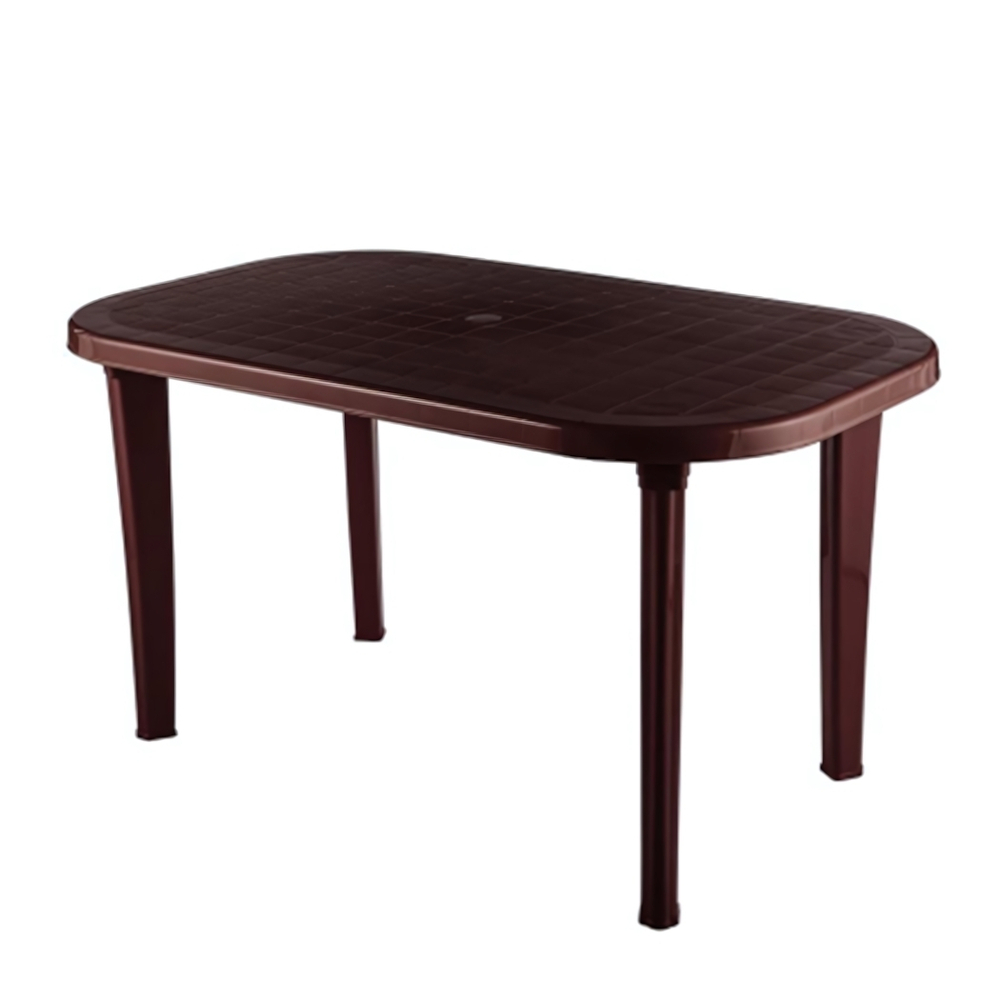 Стол овальный 136*82*74 цвет шоколадный