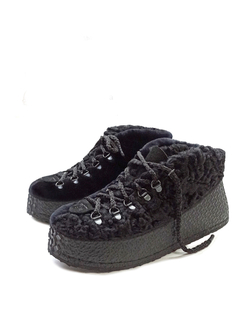 Ботинки из каракуля и мутона "Double"