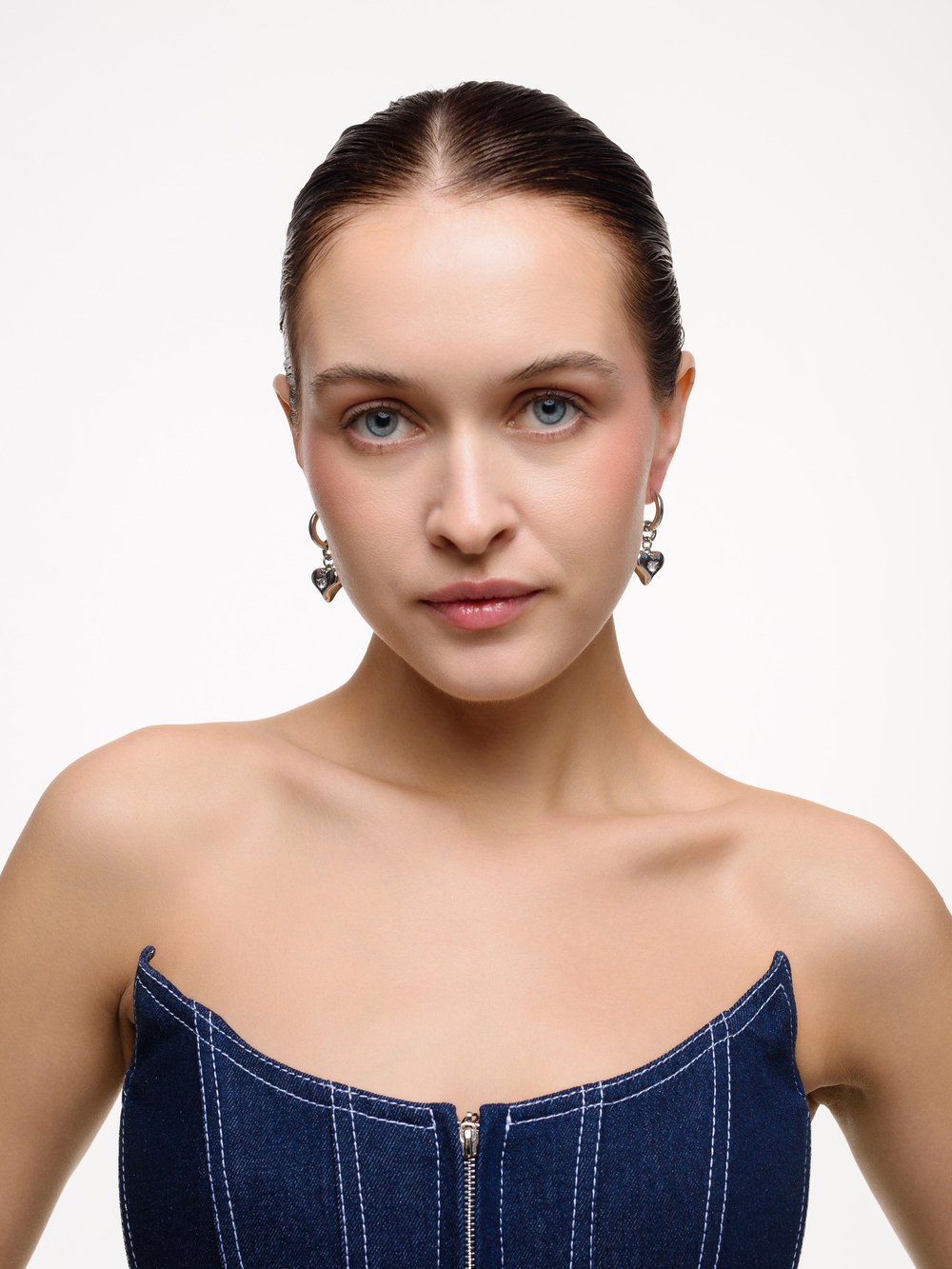 Серьги "Love Crystal" Silver