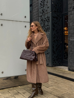 Шуба Lux макси капучино