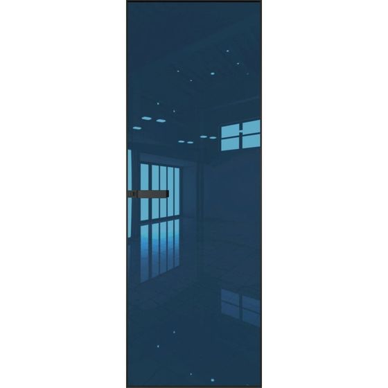 Скрытая алюминиевая дверь Invisible 1AGN зеркало blue