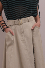 Юбка джинсовая А-силуэта миди