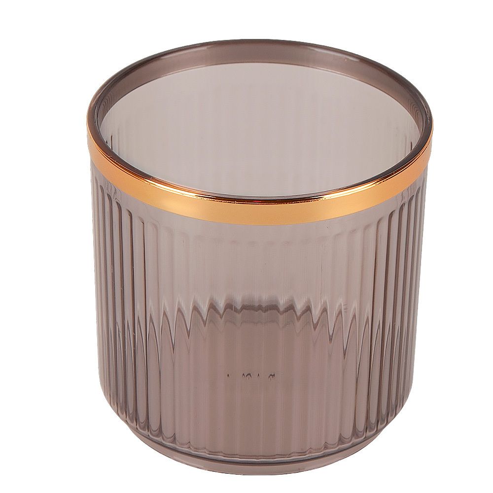 Банка для сыпучих продуктов с ложкой (серая) h=8,8см,v=400мл (акрил,нержавеющая сталь) (индивидуаль