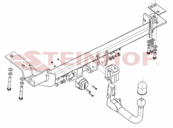 Фаркоп Steinhof L-113 для Land Rover Range Rover Evoque 2011-2019(паспорт и сертификат в комплекте)(без электрики)