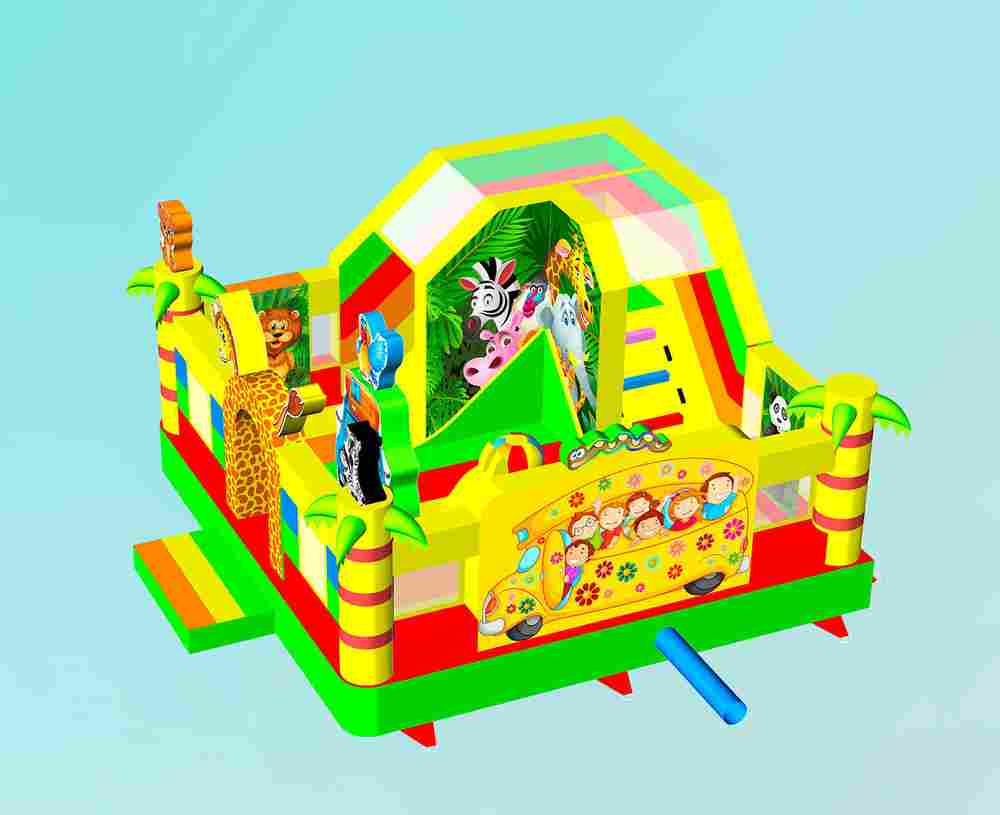 Коммерческий надувной батут «Сафари-экскурсия 3», 5x5x2.8 м.