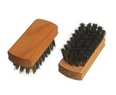 Щетка для обуви 8см дерево, нат.черный волос, 44 пучка, Yozhik