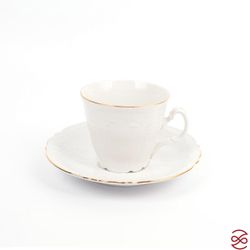 Набор чайных пар ведерка Bernadotte Белый узор 200 мл(6 пар)