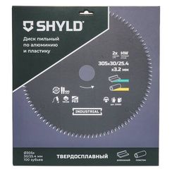 Диск пильный по алюминию и пластику SHYLD 305х30/25.4мм 100Т (20690)