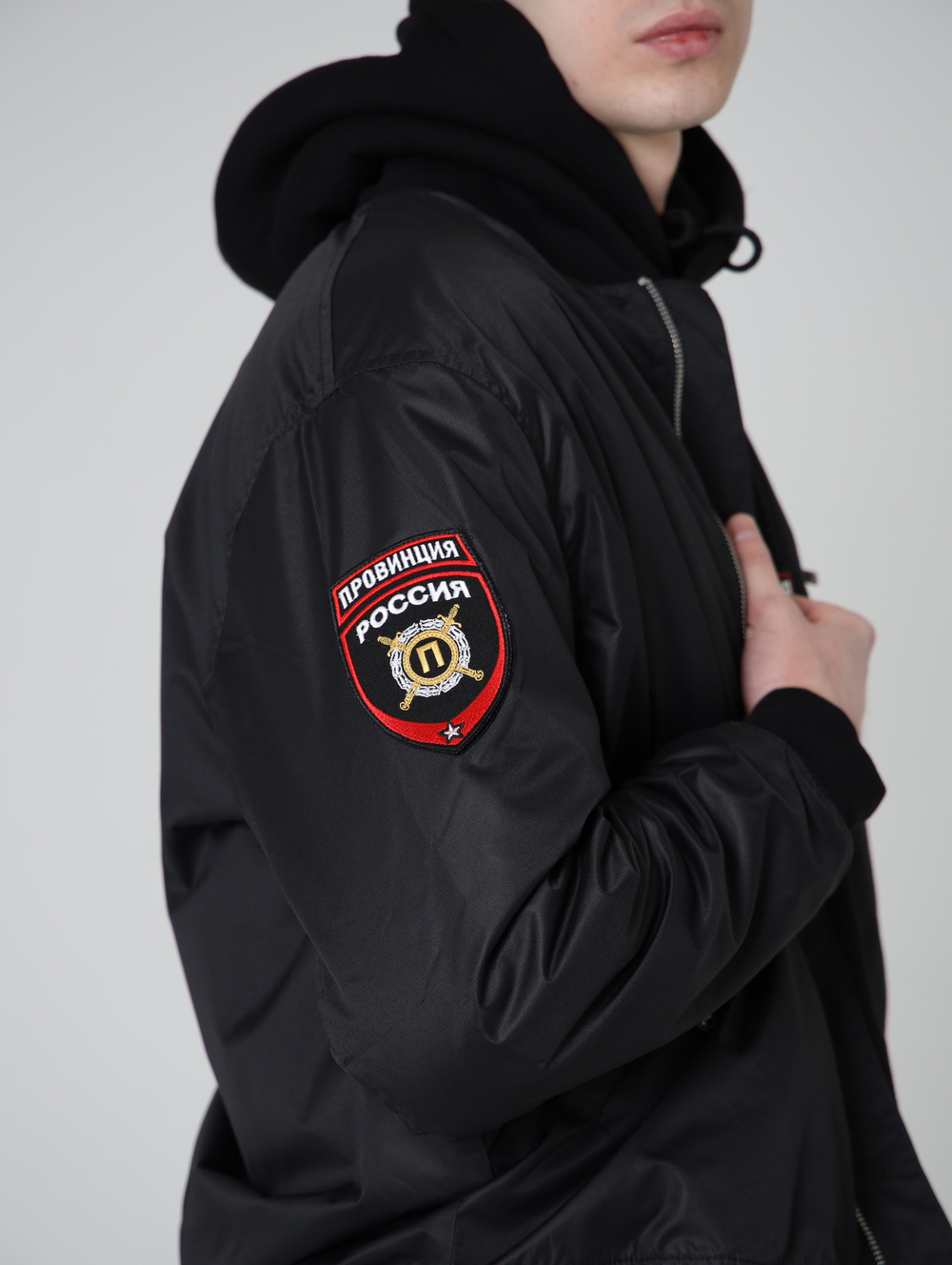 Купить бомбер мужской черный провинция