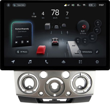 Магнитола для Ford Ranger 2, Mazda BT-50 2007-2011 (рамка серебро) - Teyes CC4-PRO монитор 13" 2K QLED на Android 13, Snapdragon 778G, 8+128, AI, CarPlay, DSP, 4G SIM-слот