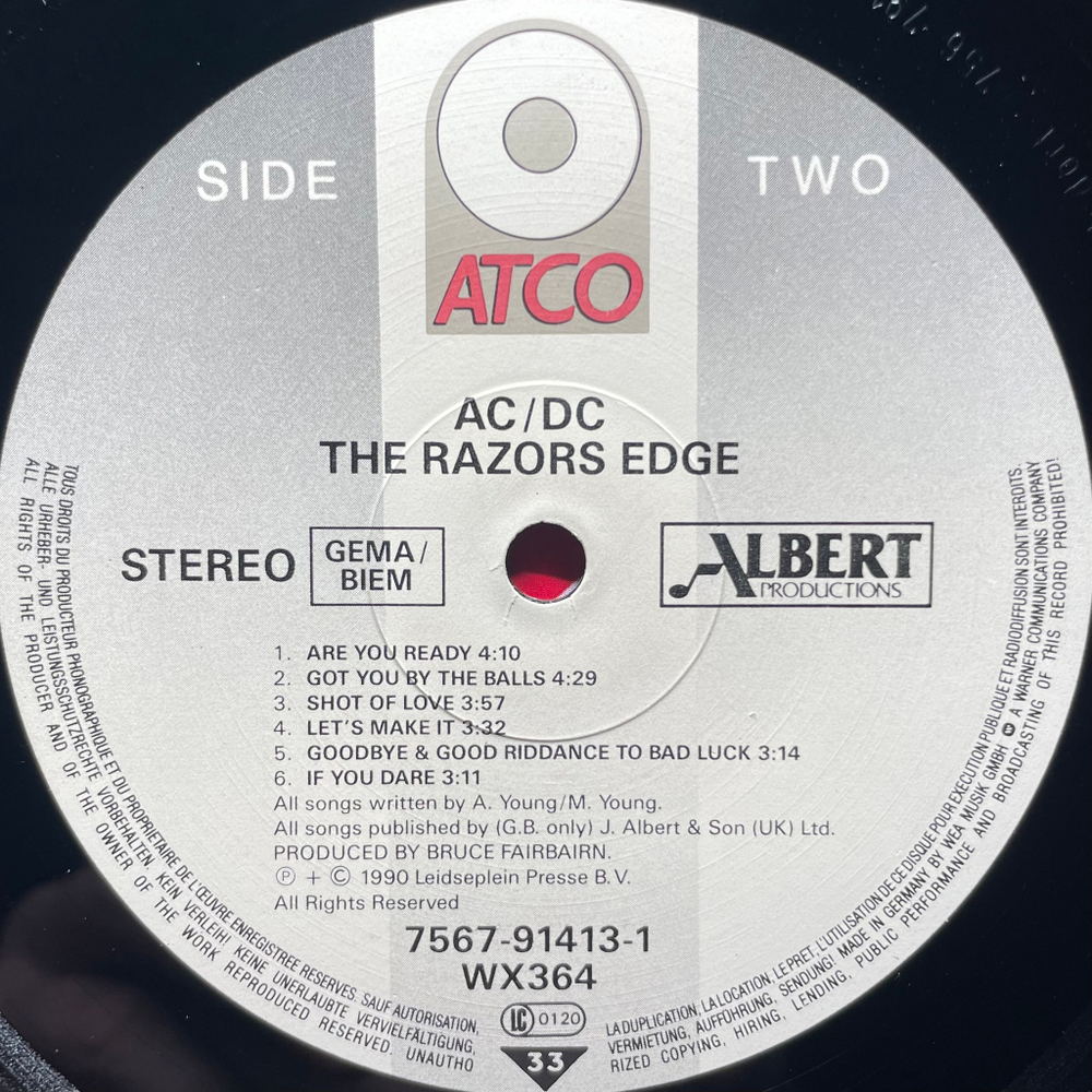 AC/DC - The Razors Edge (Европа 1990г.)