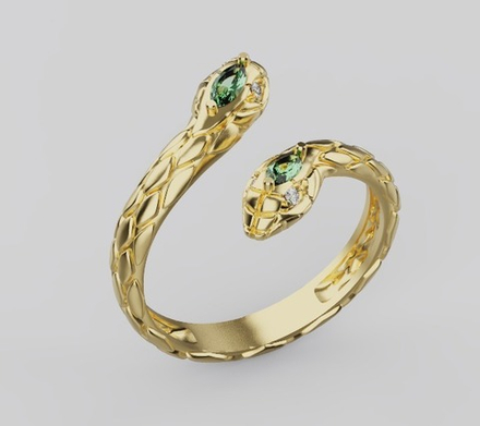 Безразмерное кольцо в виде змеи