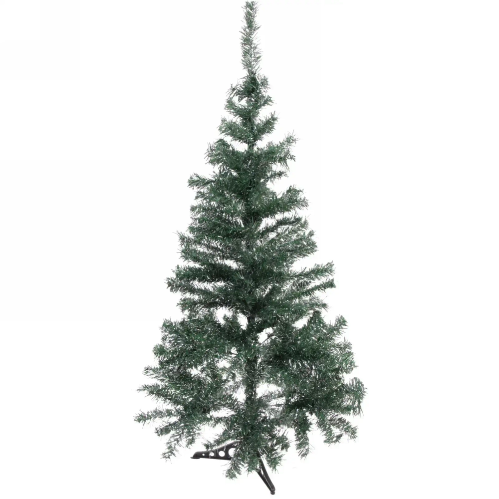 Ёлка «Серебряная дымка» 120 см, ПВХ зеленый с серебром (230 веток)