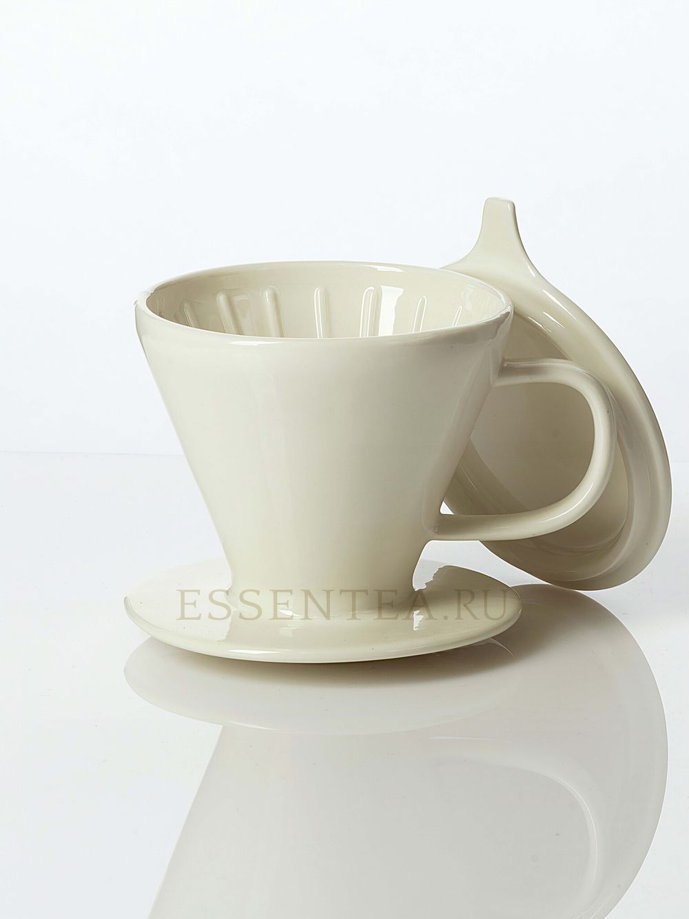 Воронка-пуровер из керамики с подставкой для кофе