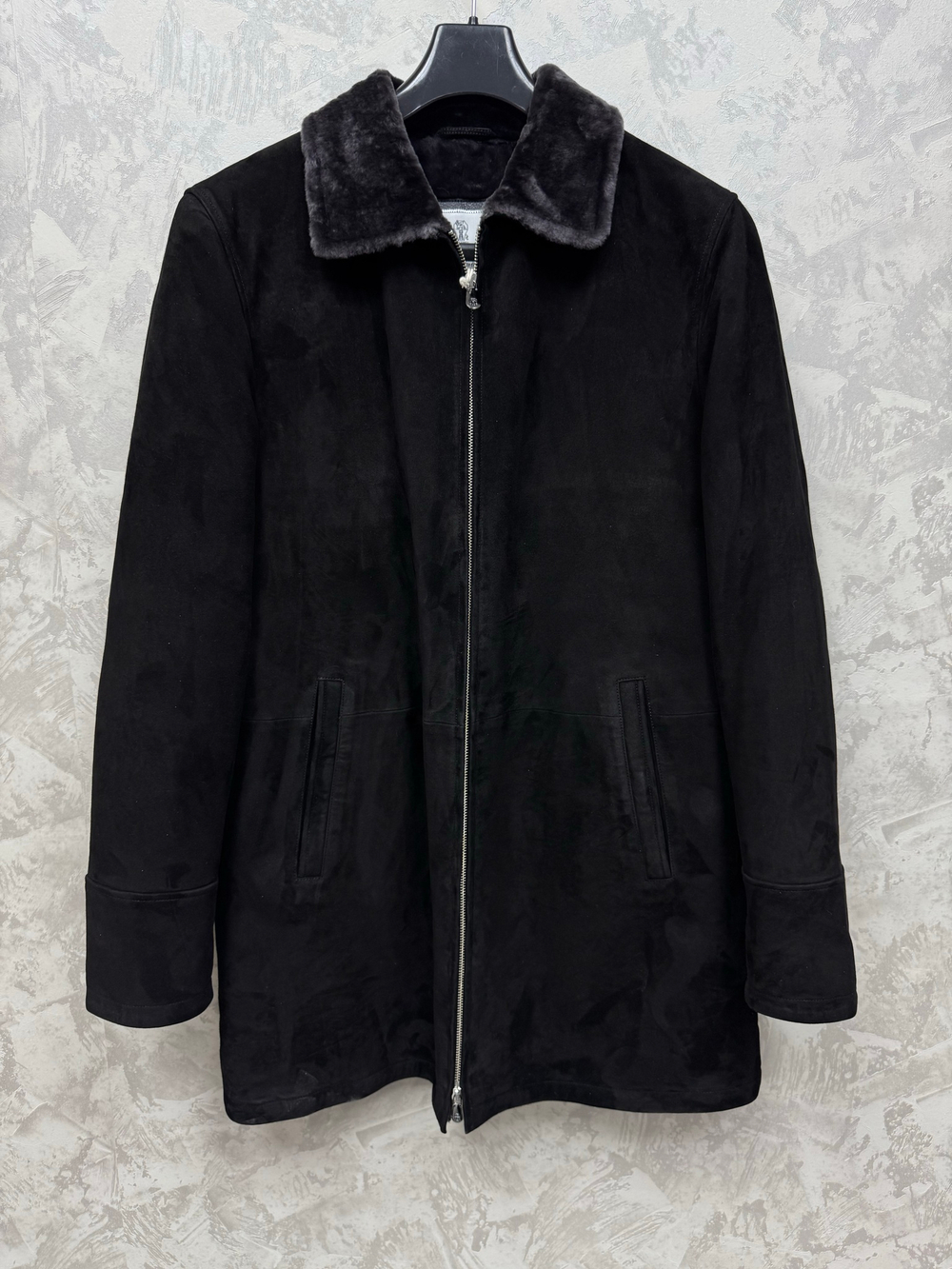 Замшевая куртка с мехом Brunello Cucinelli