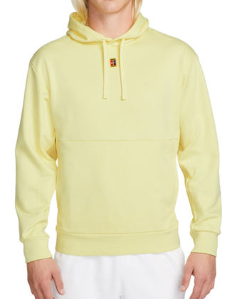 Мужская теннисная кофта Nike Court Fleece Tennis Hoodie - желтый