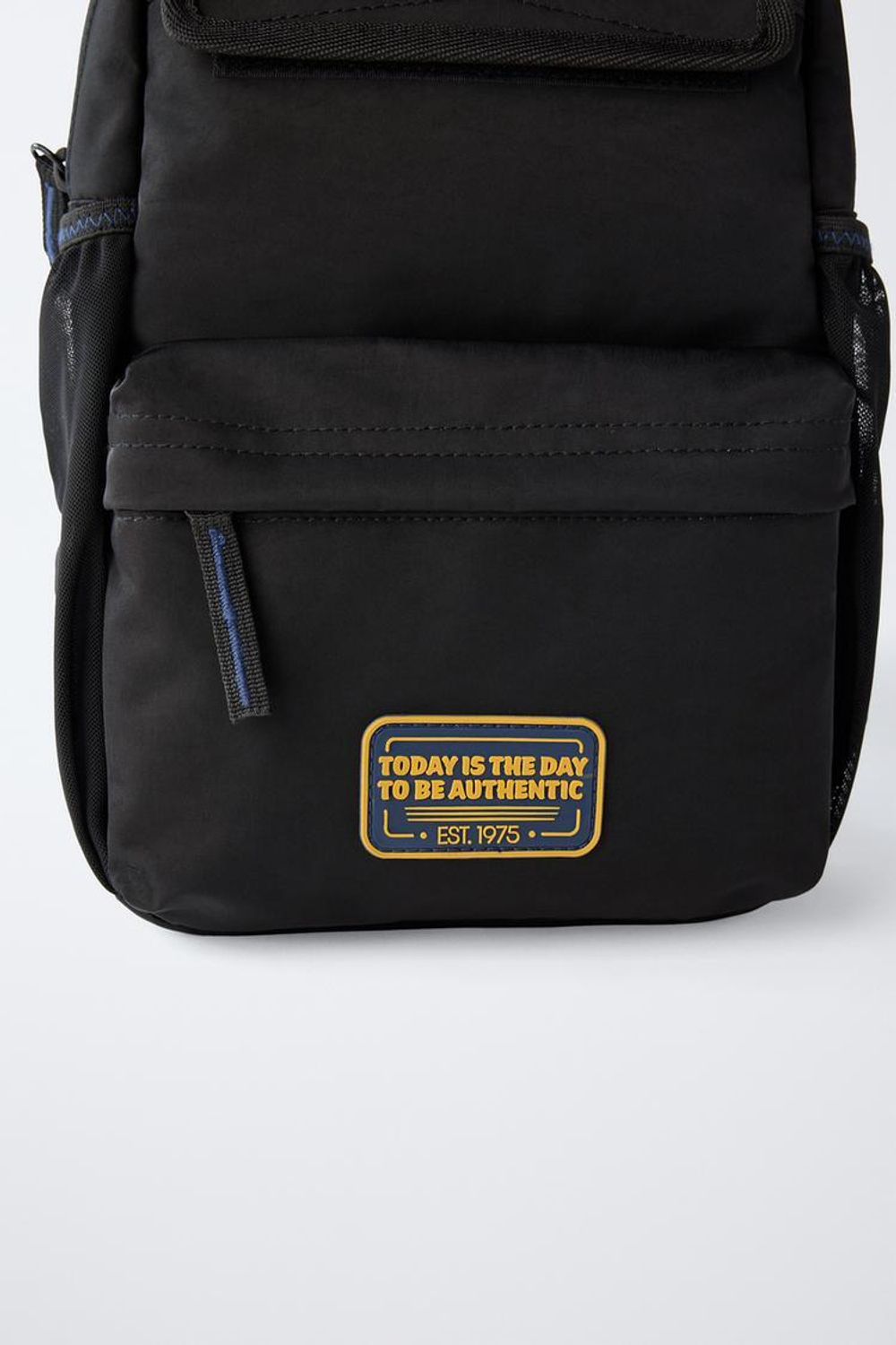 ZARA СУМКА-РЮКЗАК ЧЕРЕЗ ПЛЕЧО С КАРМАНАМИ, ЧЕРНЫЙ