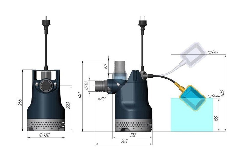 Дренажный насос unipump SPA 450 AF