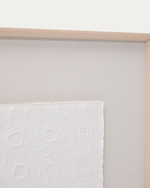 Olvin Абстрактная картина на белой переработанной бумаге с рельефным рисунком 103.6 x 123.6 cm