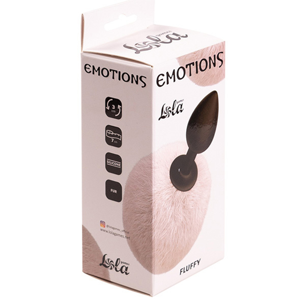 Анальная пробка 15см с хвостом Lola Games Emotions Fluffy White 4017-01lola